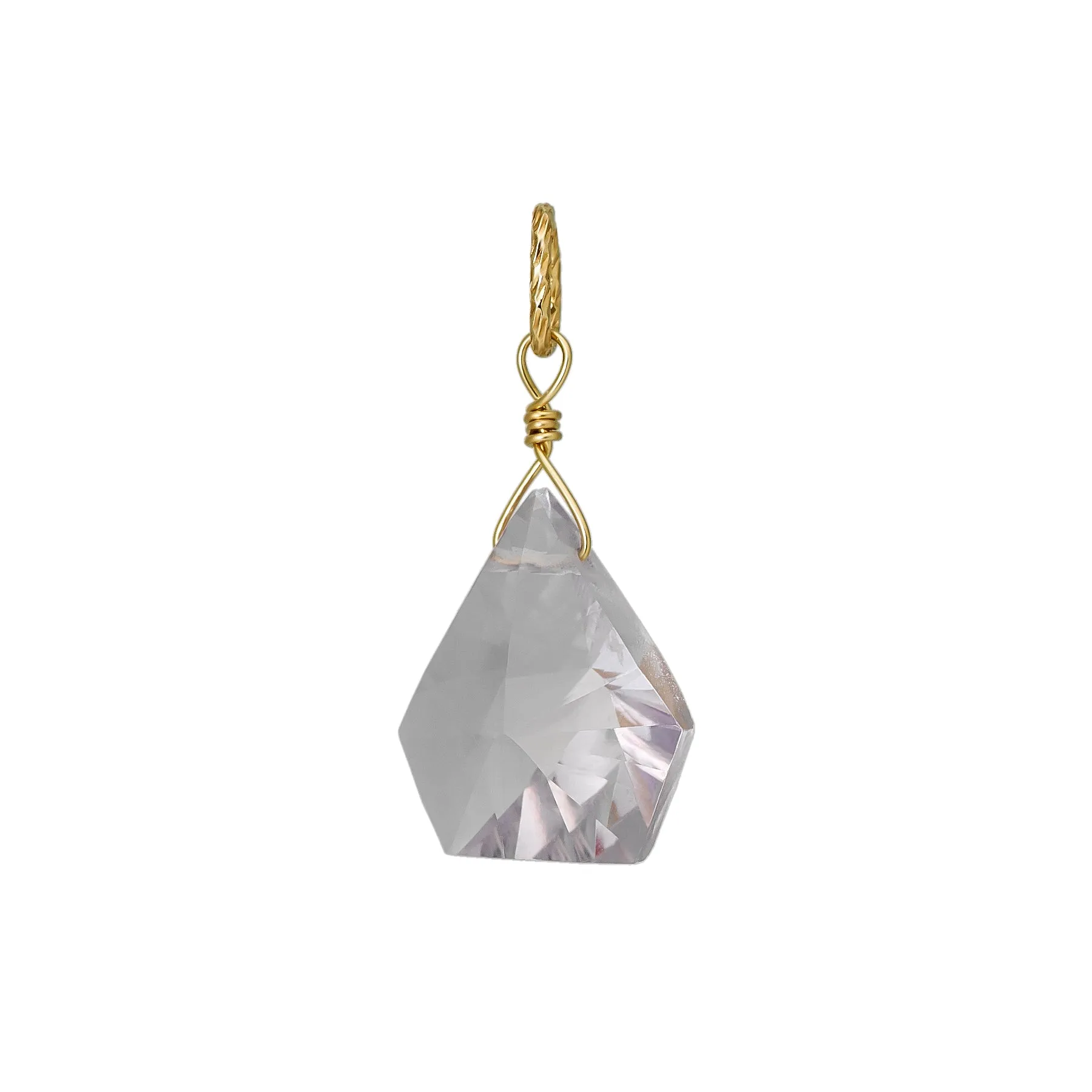 10K Light Amethyst Necklace Charm (Yellow Gold)
