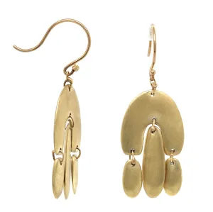 10K Yellow Gold Mini Chandelier Drop Earrings