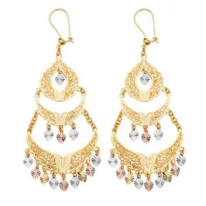14K Chandelier Earrings