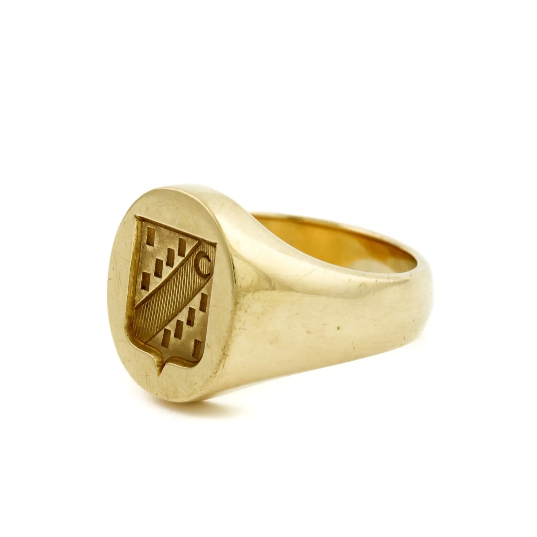1910's French "Moon Crest" Signet