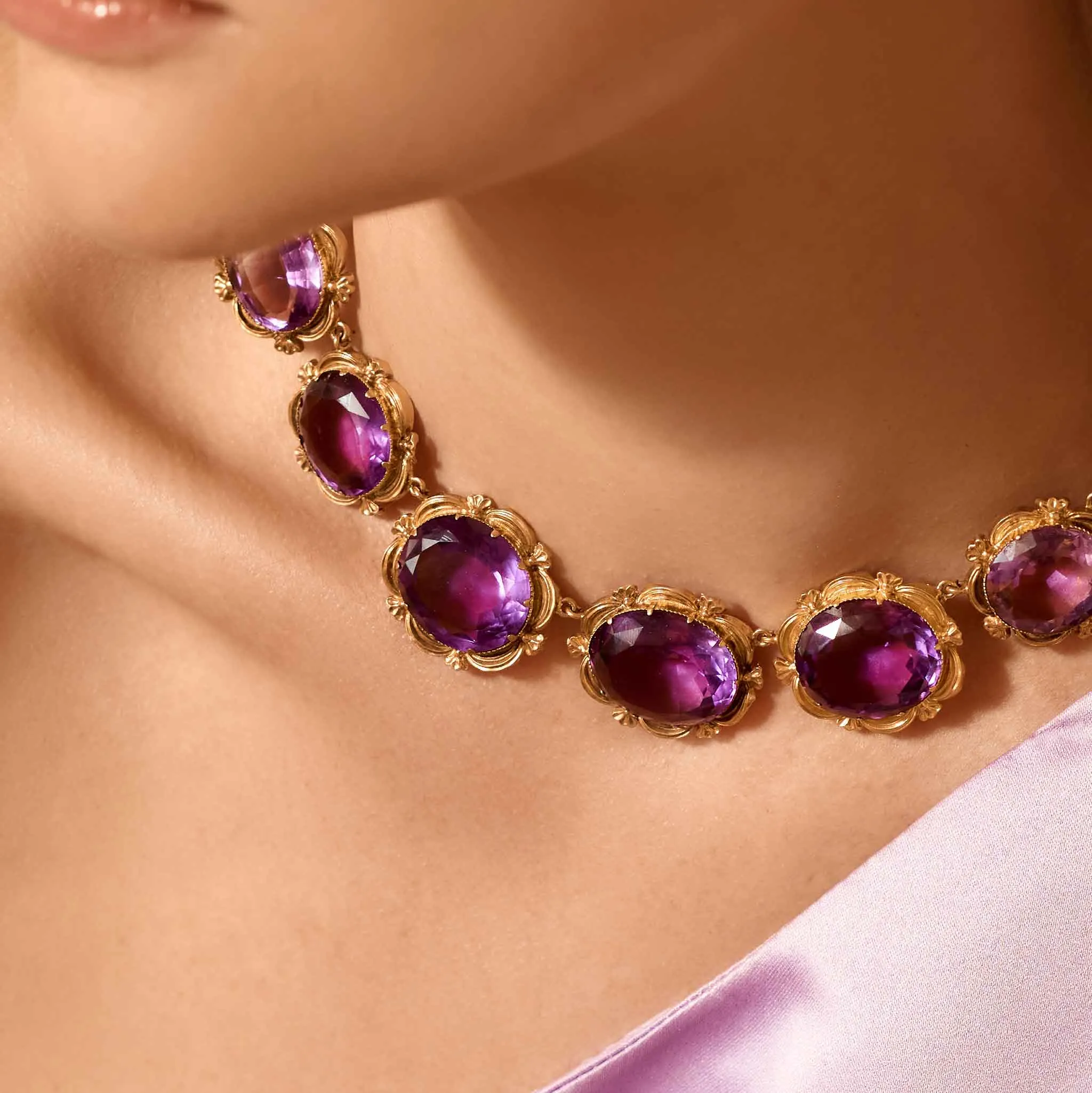 290.00 Carat Edwardian Amethyst Necklace