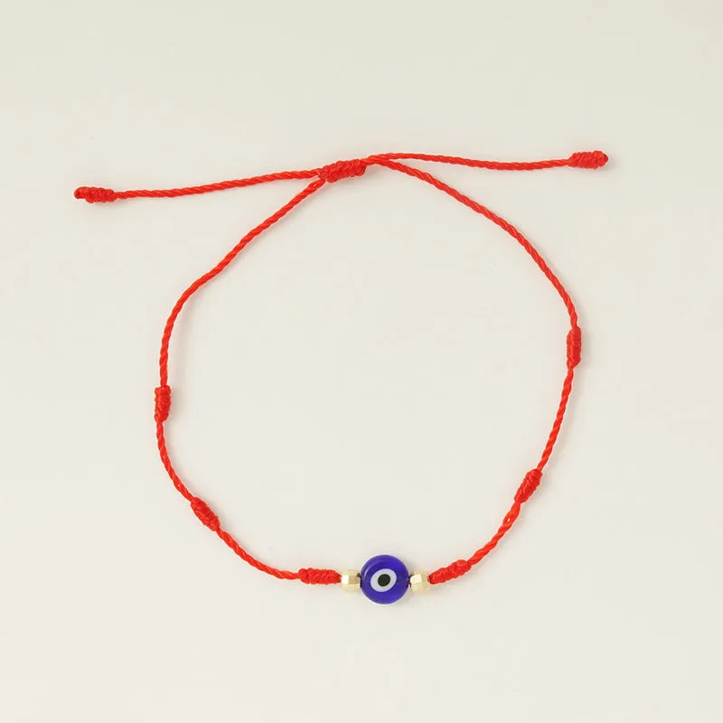 7-Knot Blue Eye Evil Adjustable Bracelet Set