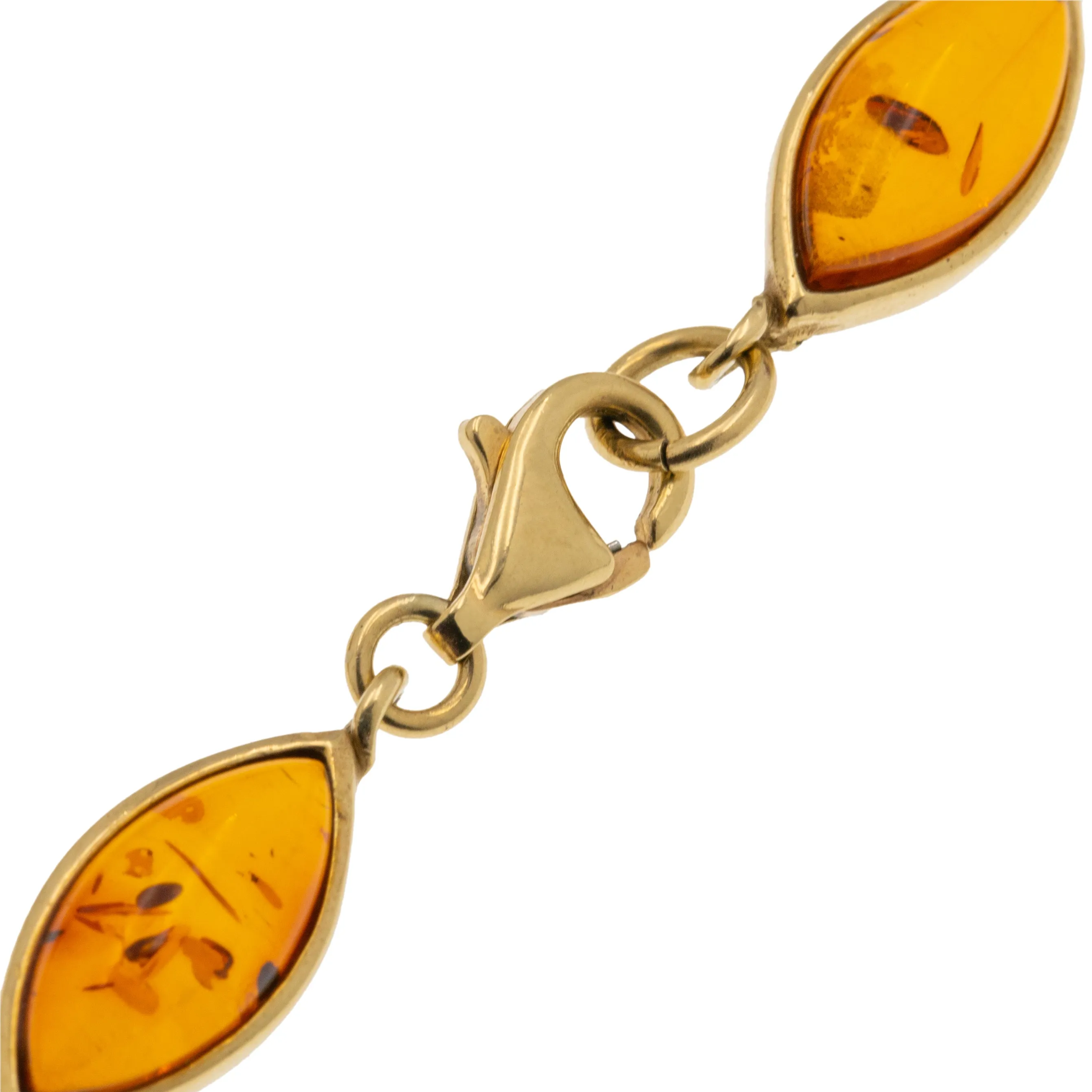 9ct Gold Amber Lozenge Bracelet