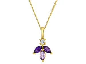 Amethyst & Diamond Necklace