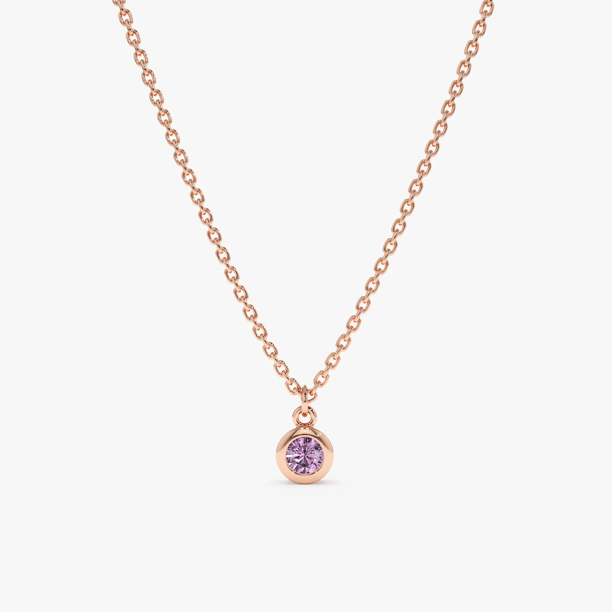 Amethyst Charm Necklace, Vienna
