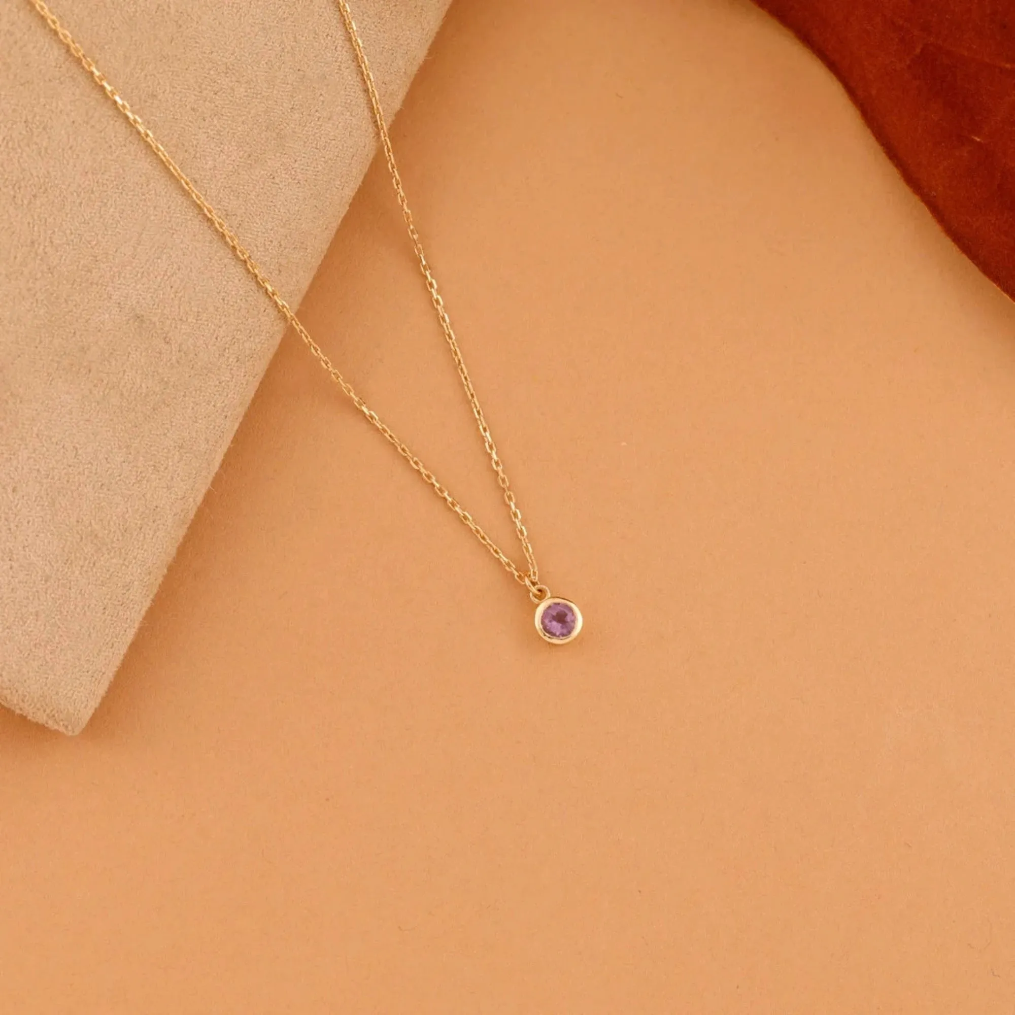 Amethyst Charm Necklace, Vienna
