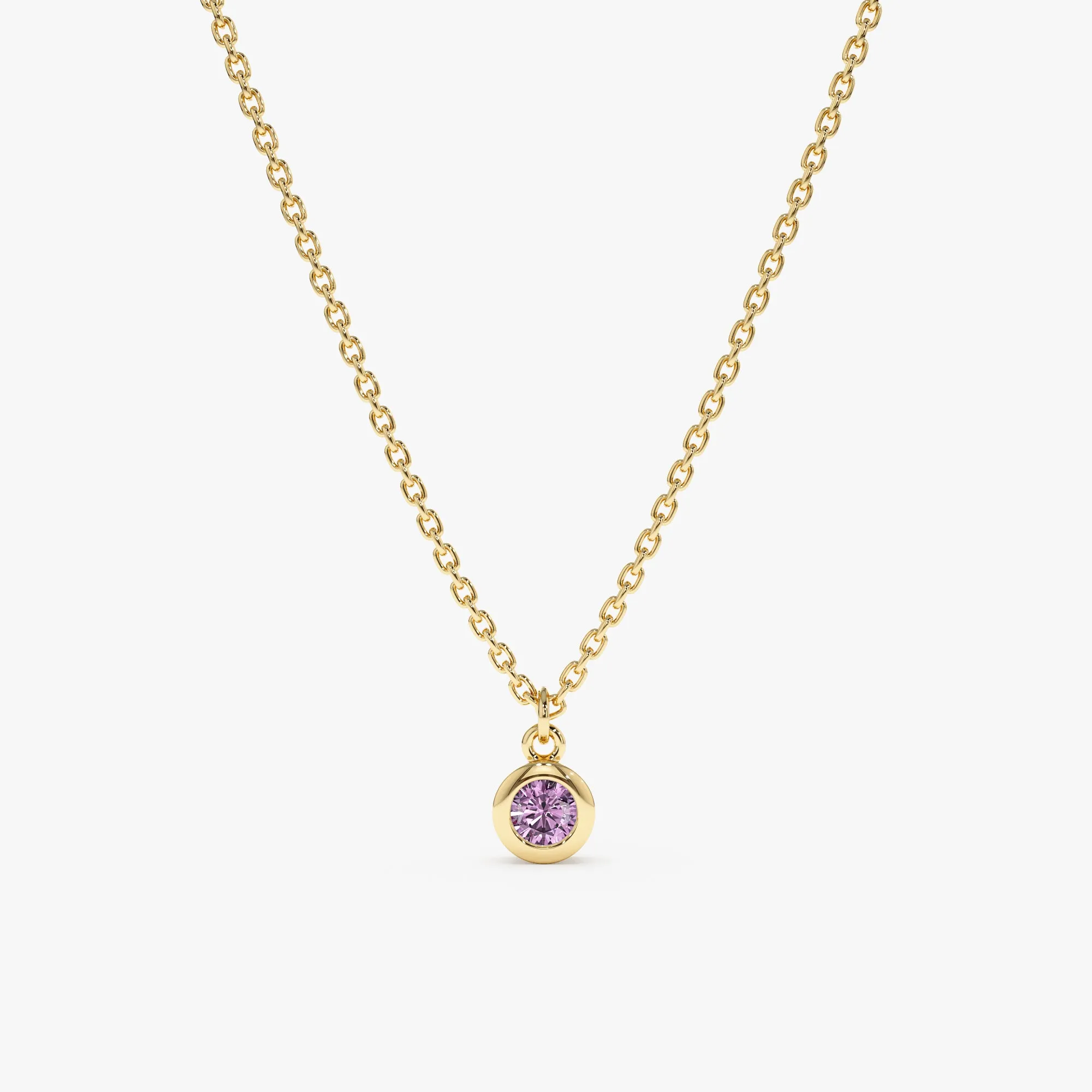 Amethyst Charm Necklace, Vienna