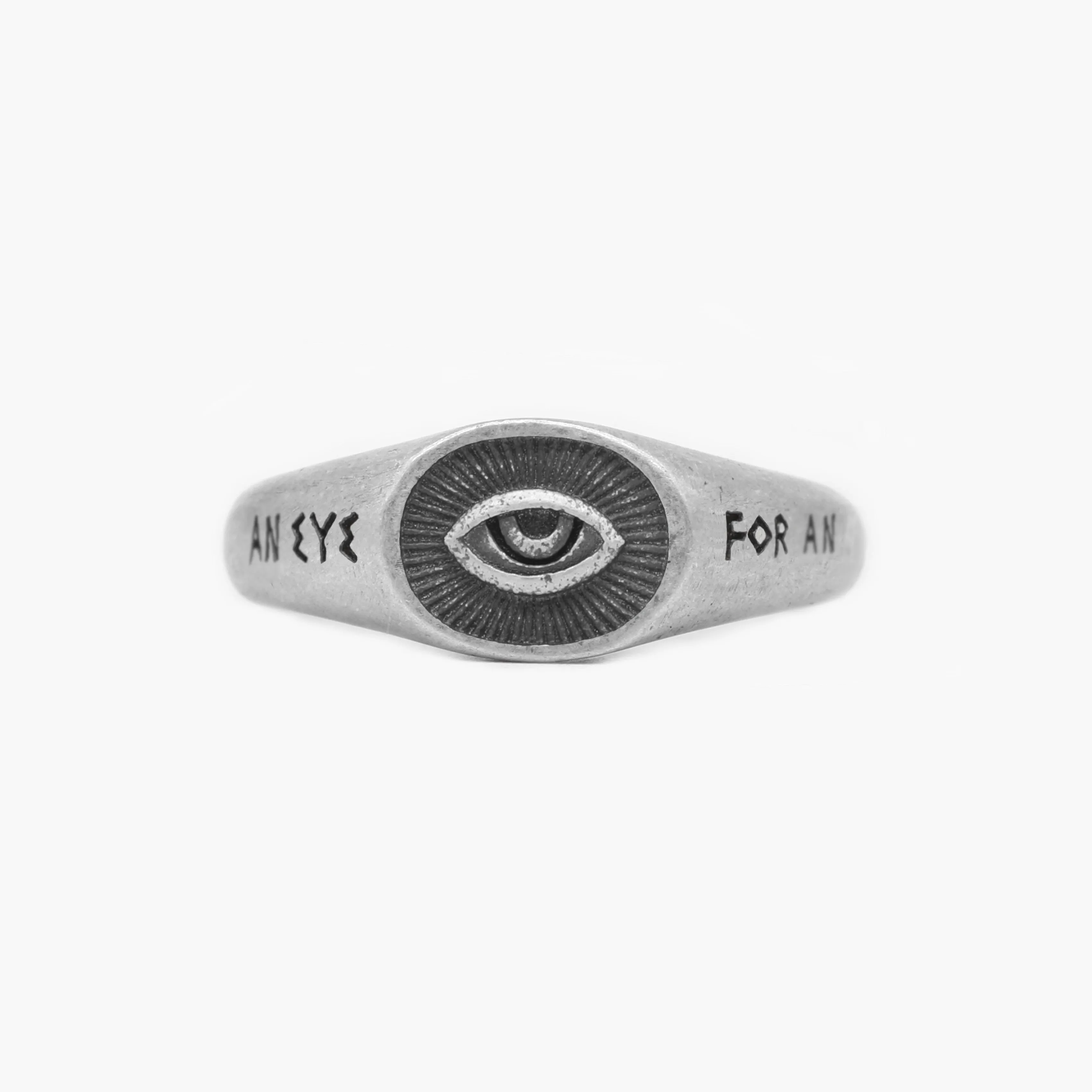 An Eye For An Eye Silver Signet Ring