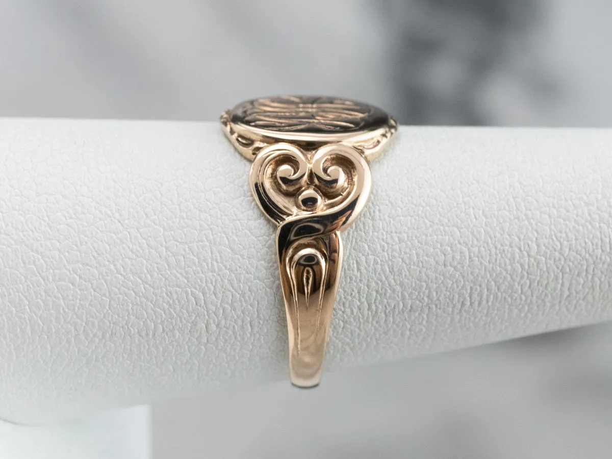 Antique "JRR" Ornate Gold Signet Ring