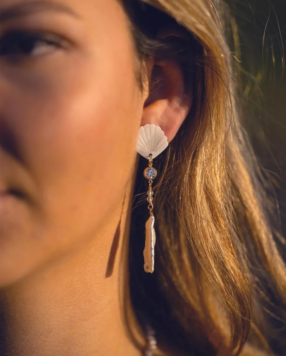Aphrodite Mother of Pearl Chandelier Earrings