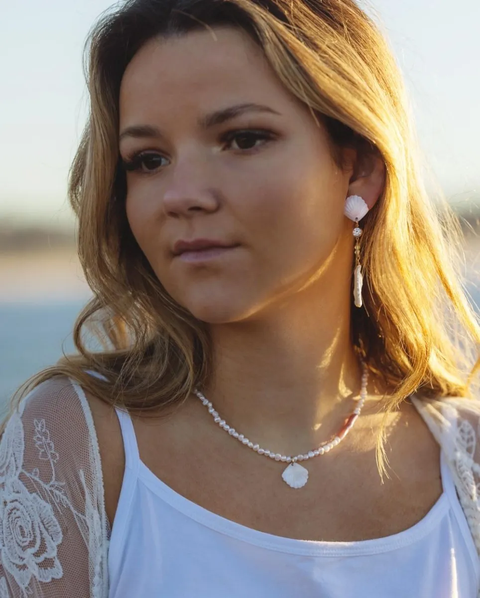 Aphrodite Mother of Pearl Chandelier Earrings