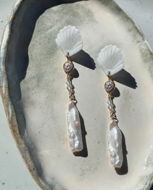 Aphrodite Mother of Pearl Chandelier Earrings