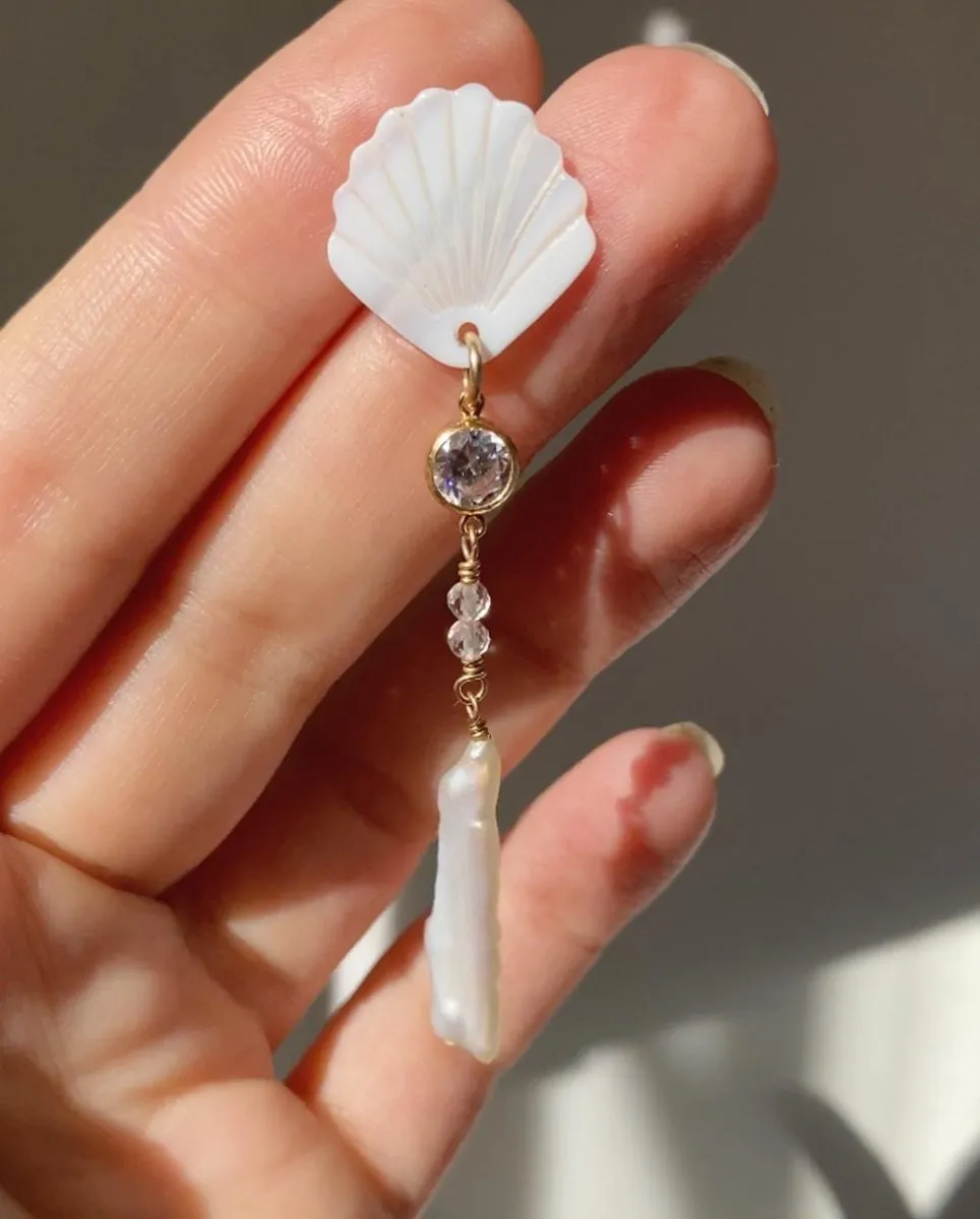 Aphrodite Mother of Pearl Chandelier Earrings