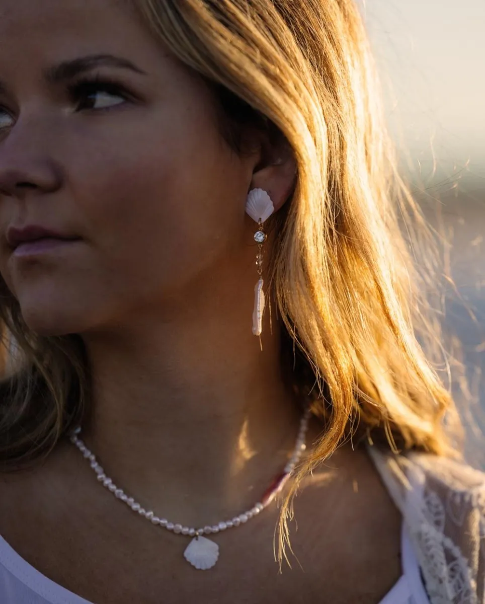 Aphrodite Mother of Pearl Chandelier Earrings