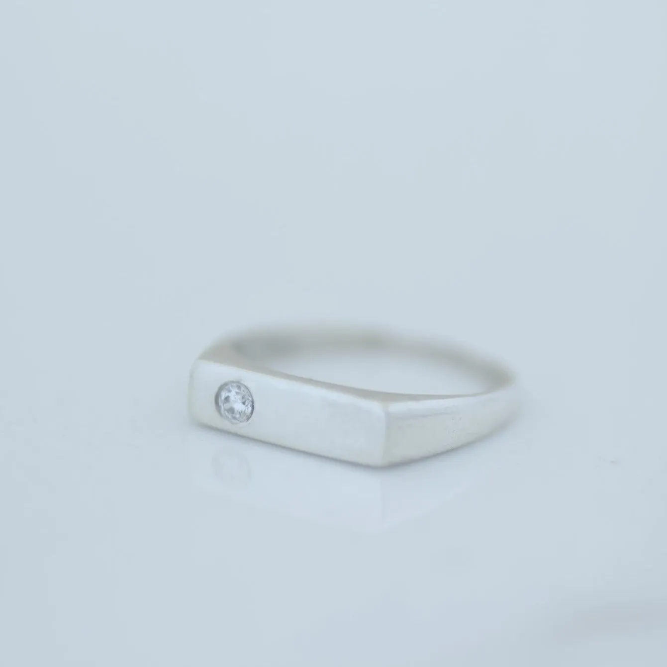 Bar Signet Ring silver