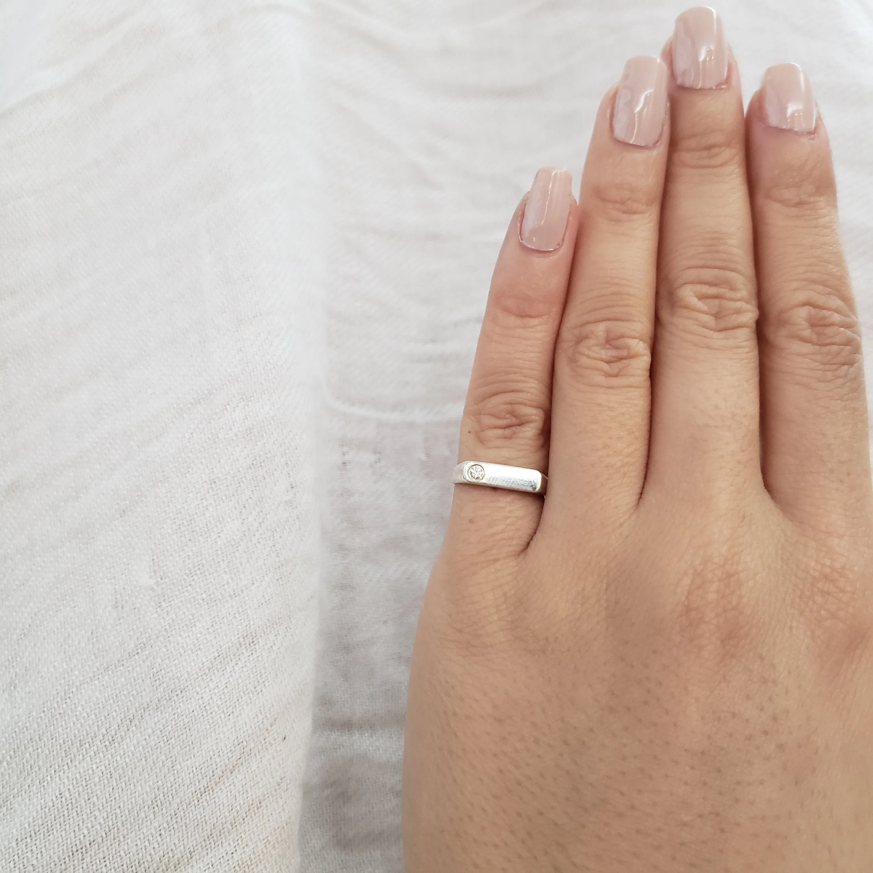Bar Signet Ring silver