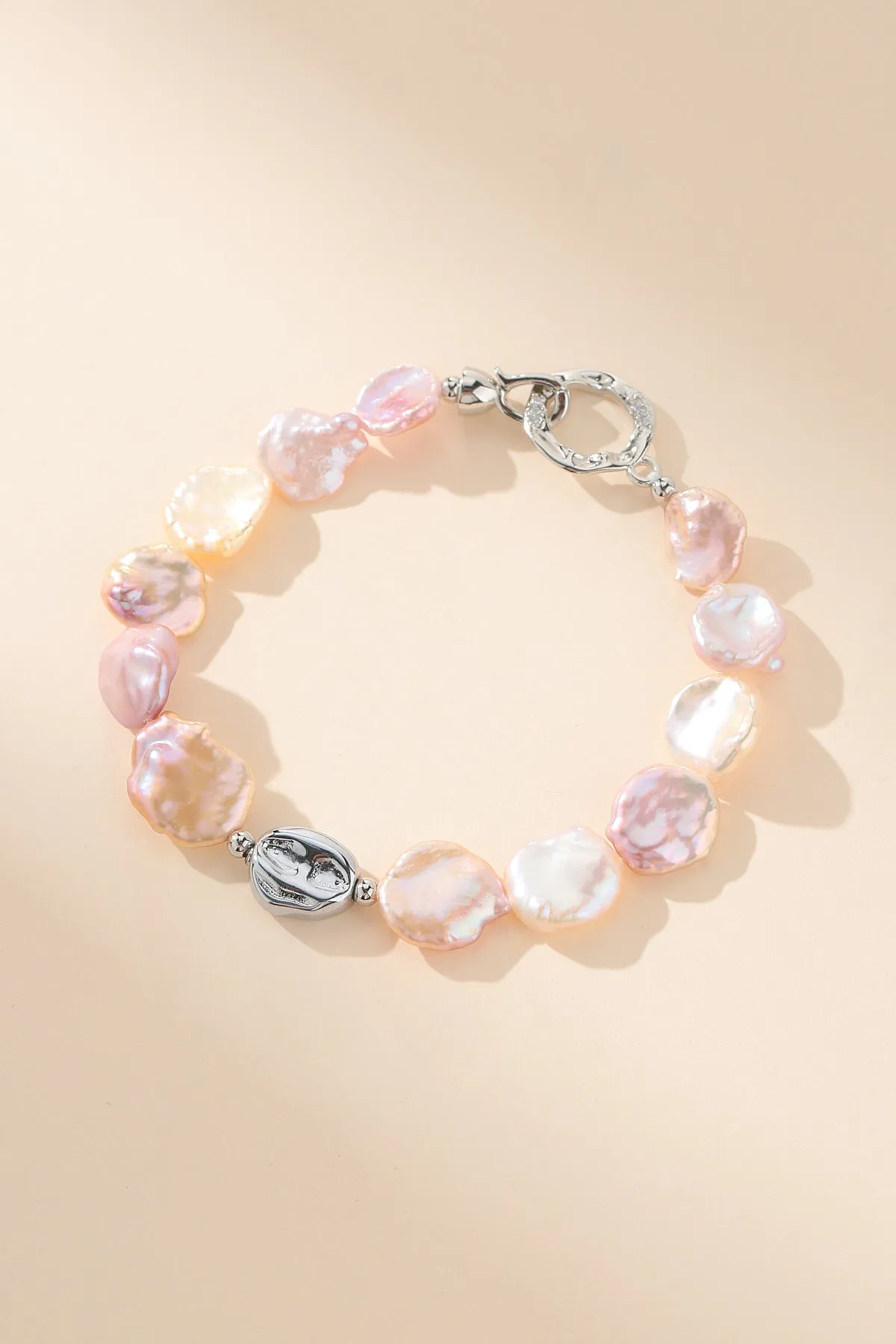 Baroque Keshi Pearl Floral Petal Set in Iridescent Pink-Purple