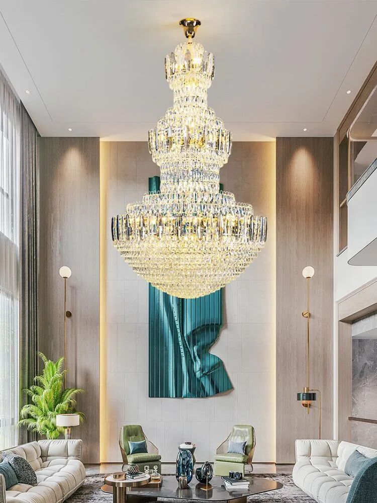 Big Modern Crystal Chandelier European Style Hall Parlor