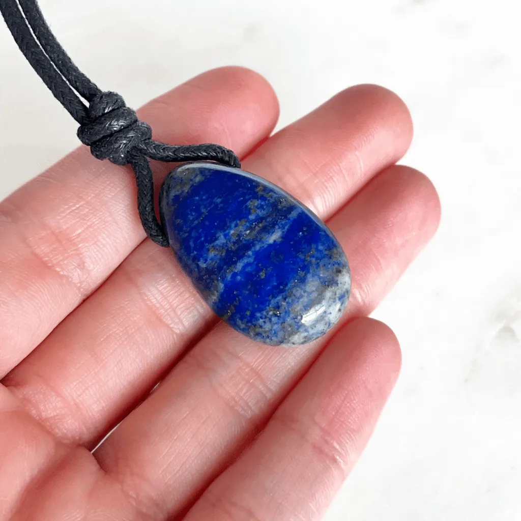 Blue Lapis Lazuli OOAK Gemstone Pendant - Cosmic Splendor