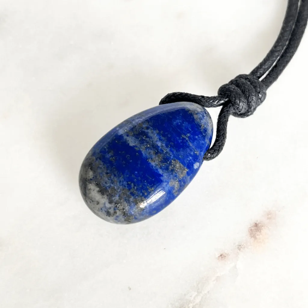 Blue Lapis Lazuli OOAK Gemstone Pendant - Cosmic Splendor
