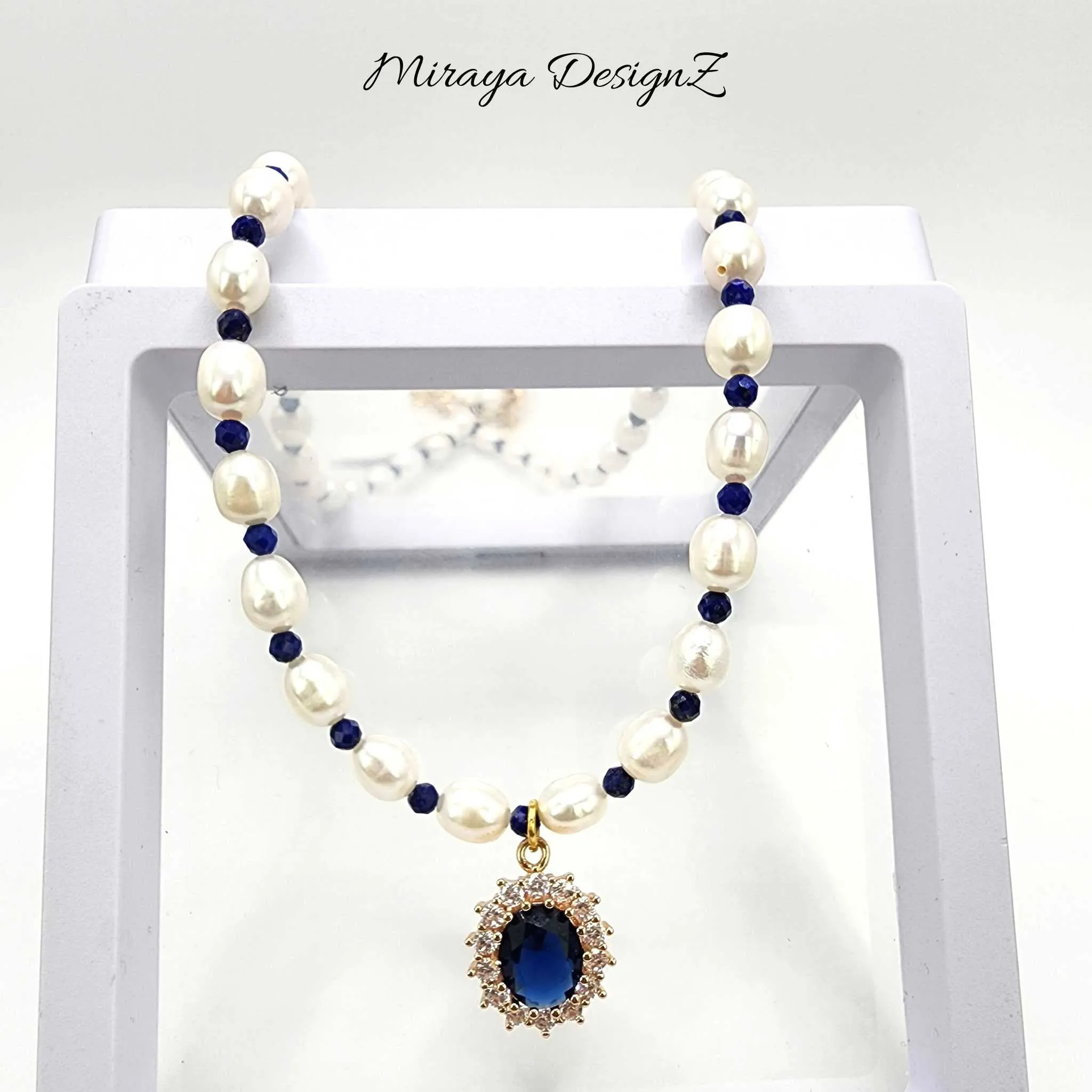 Blue Pearl Necklace