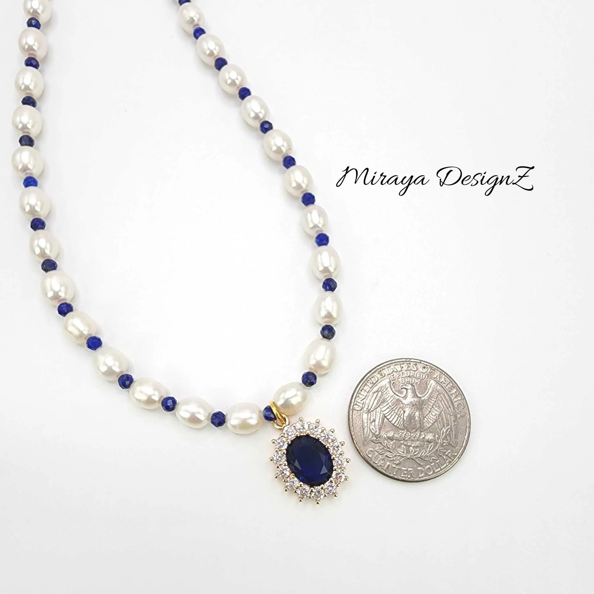 Blue Pearl Necklace