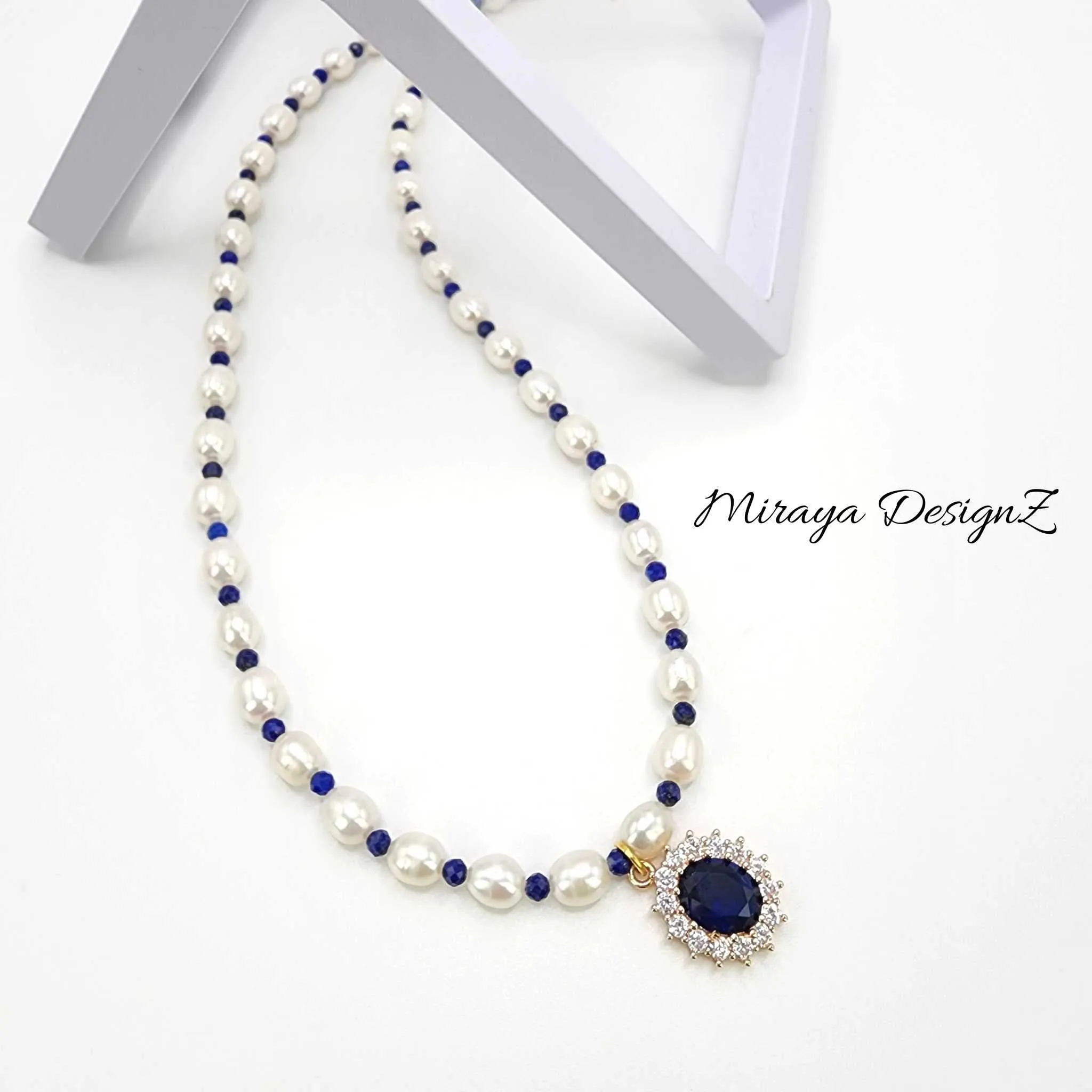 Blue Pearl Necklace