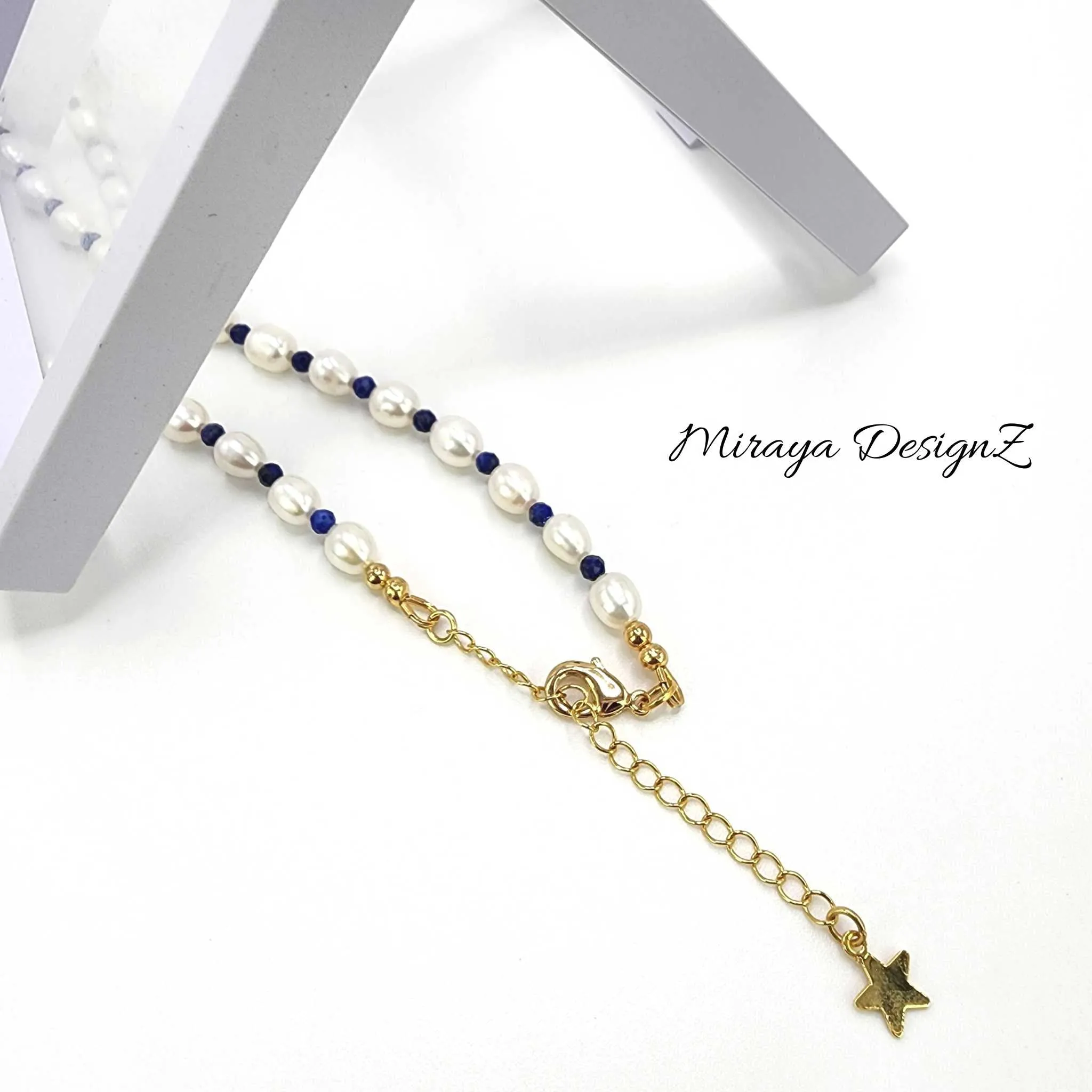 Blue Pearl Necklace