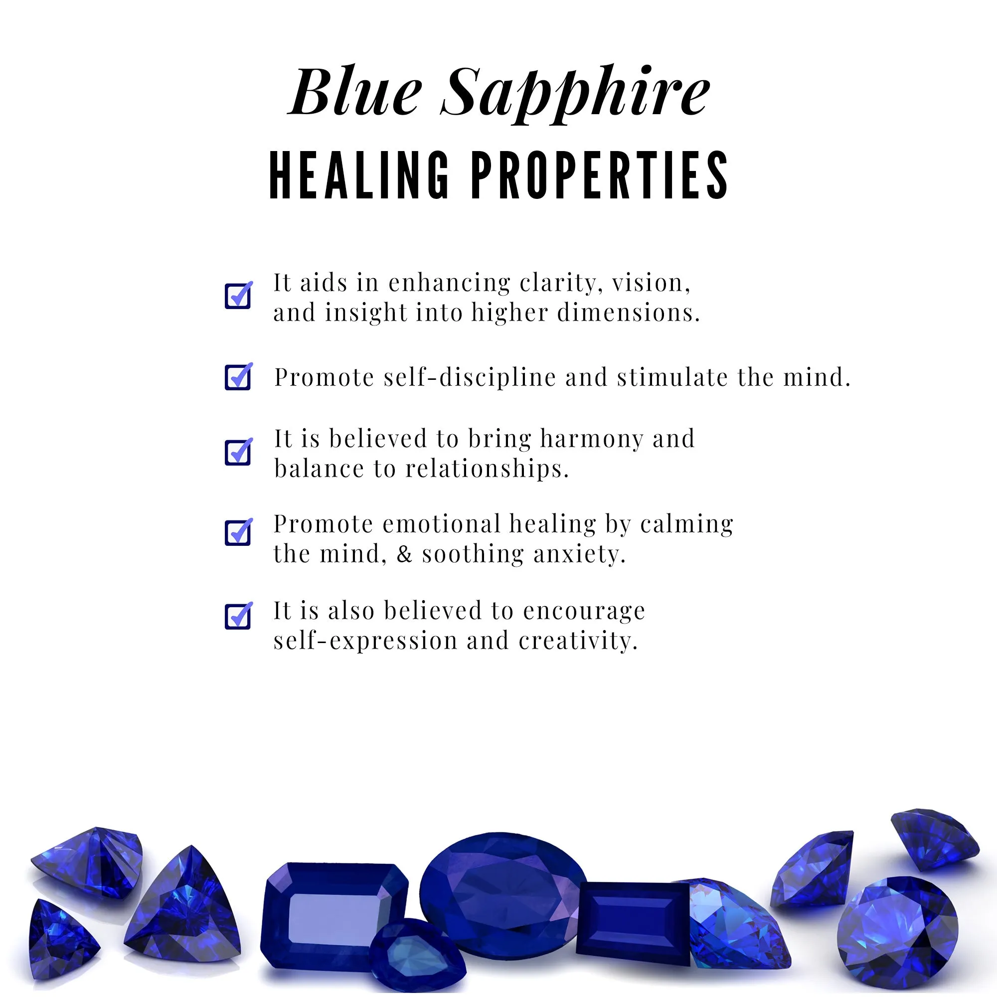 Blue Sapphire and Diamond Teardrop Pendant Necklace