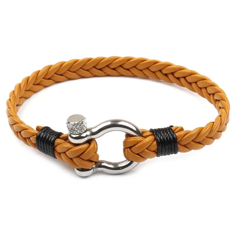 Bracelet En Cuir De Style Marin, Bijoux A La Mode