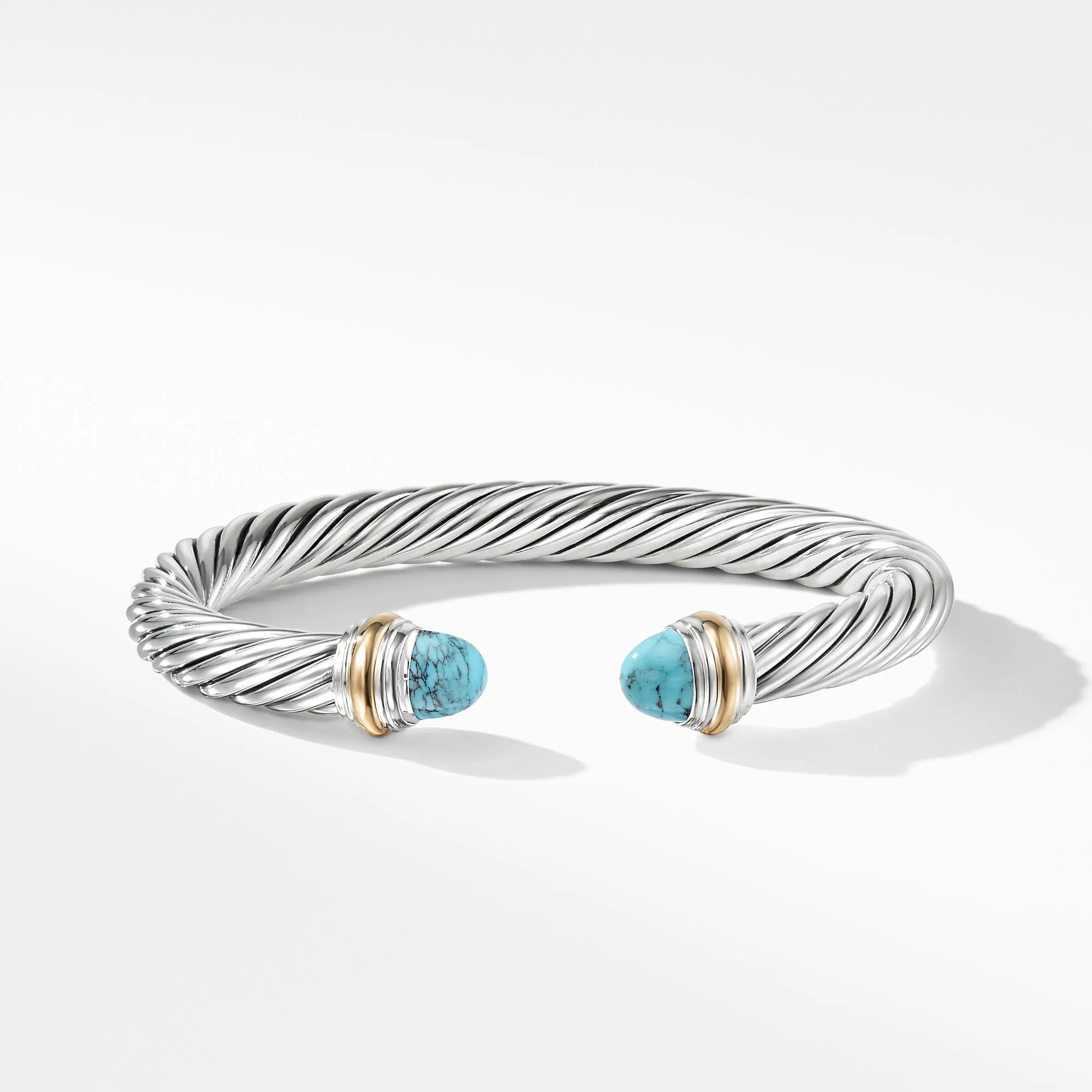 Bracelet with Turquoise and 14K Gold, Size Medium