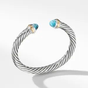 Bracelet with Turquoise and 14K Gold, Size Medium