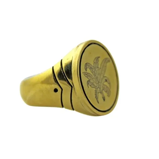 Brass Palm Springs Signet Ring