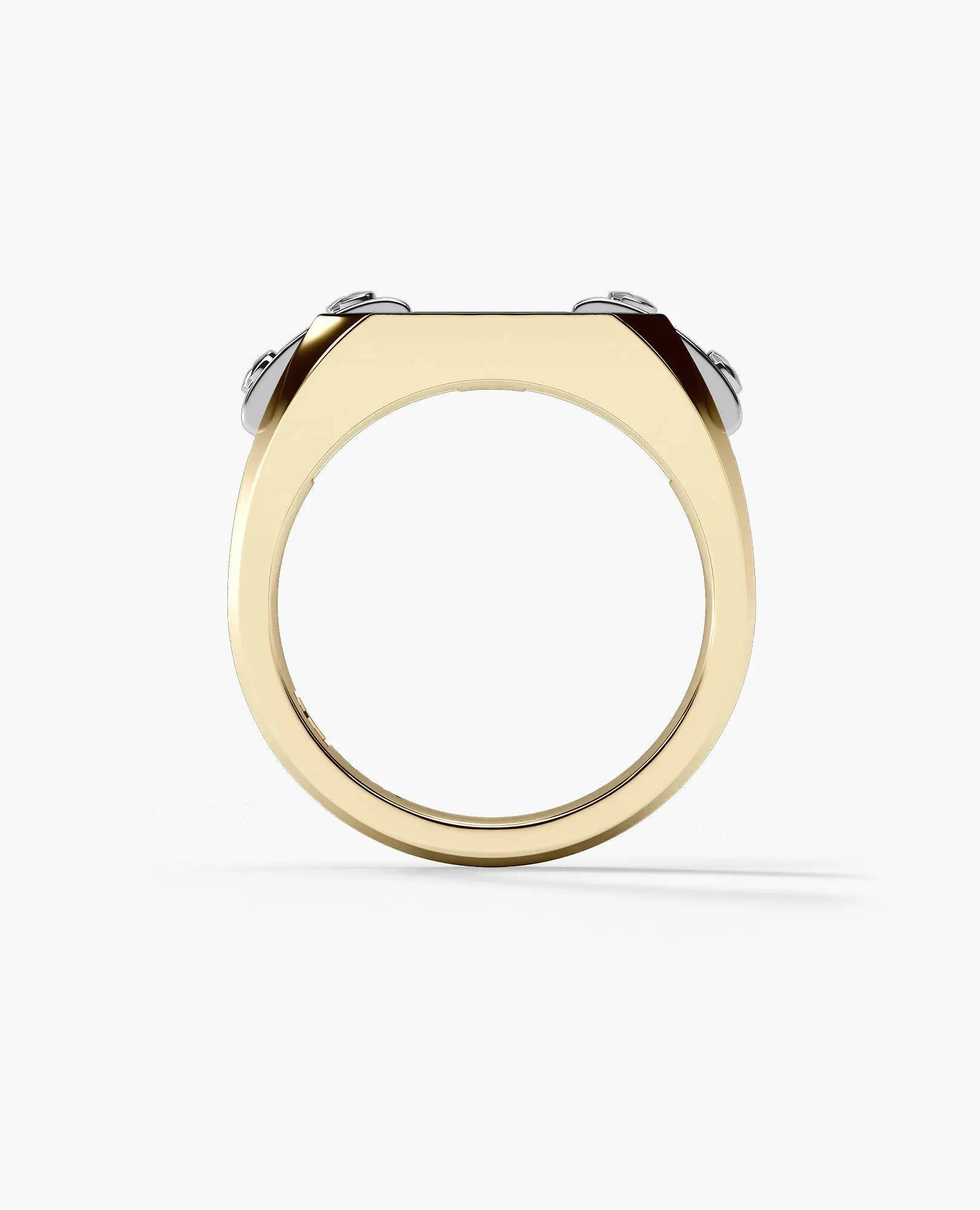 BRIGGS Gold Signet Ring with 0.25ct Diamonds