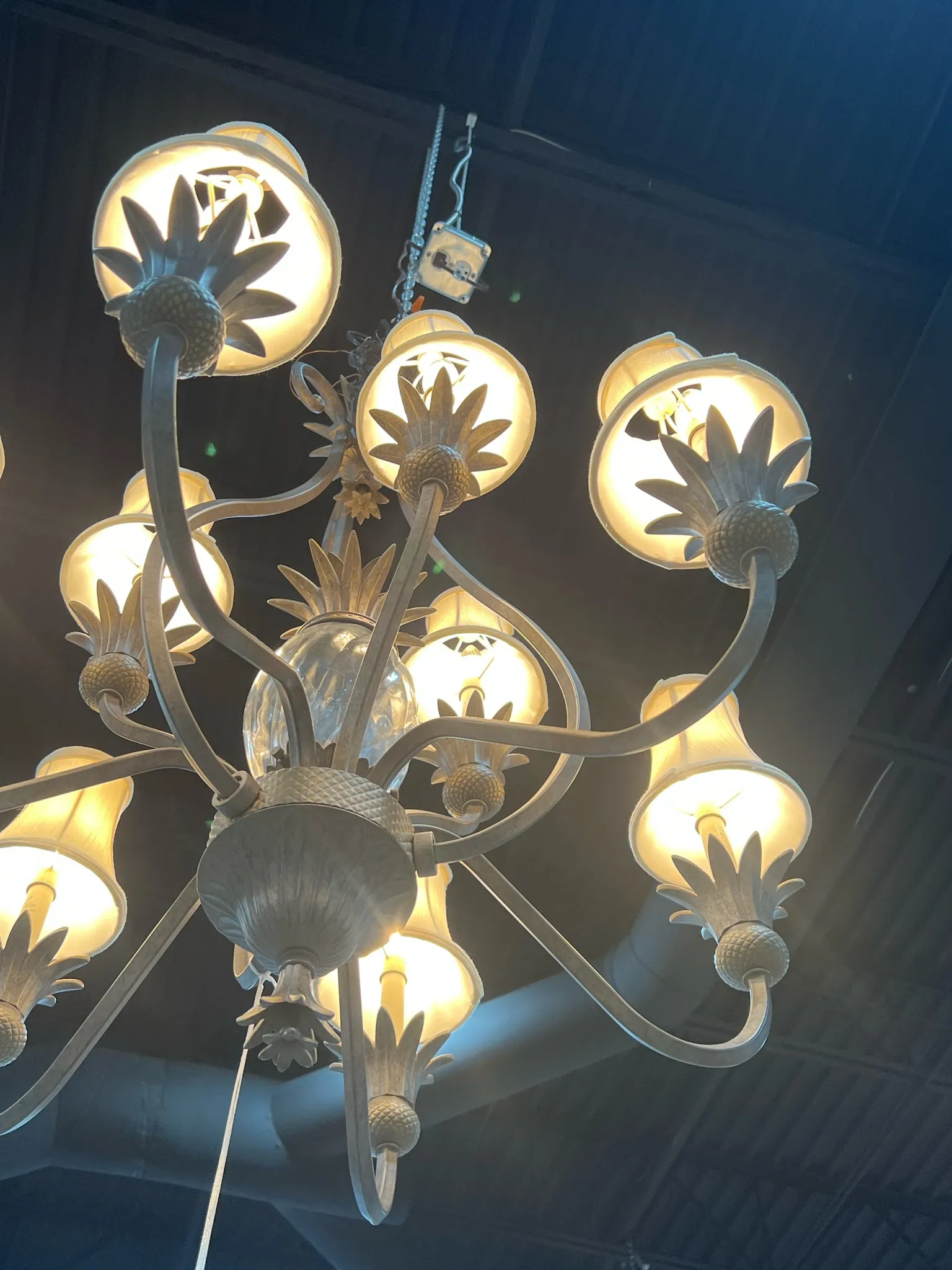 BURNISHED BRASS CHANDELIER