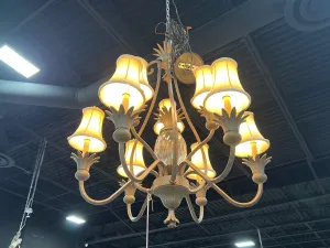 BURNISHED BRASS CHANDELIER