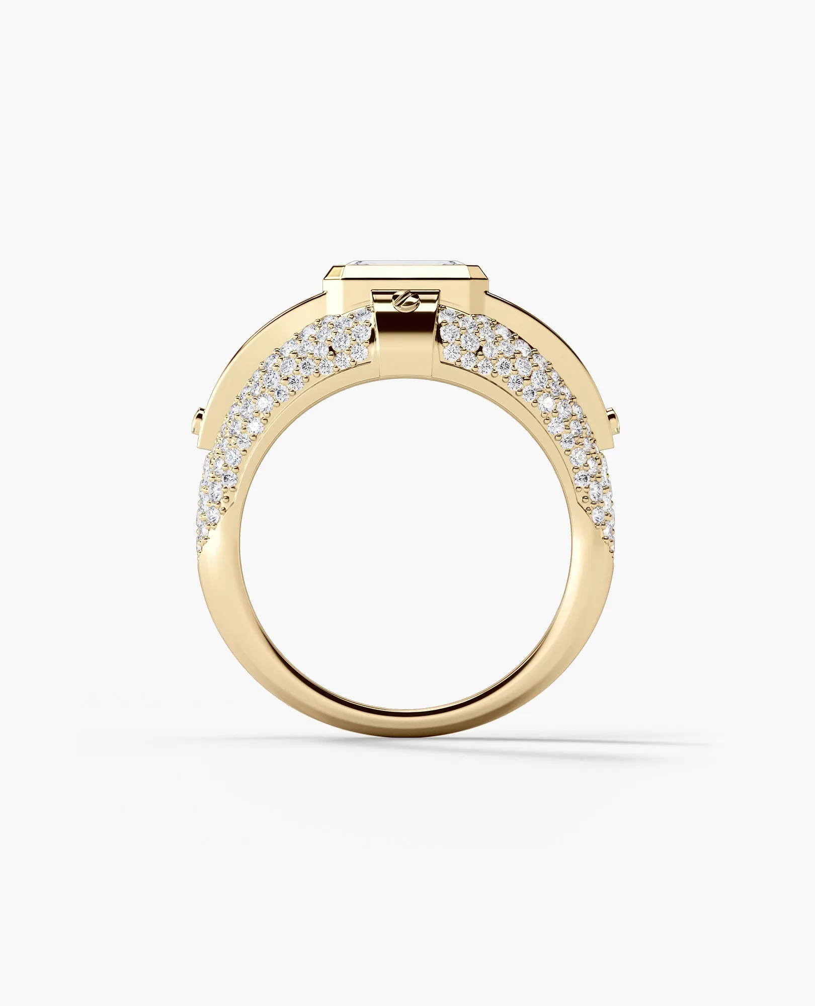 CARLIN Gold Signet Ring with 3.10ct Diamonds
