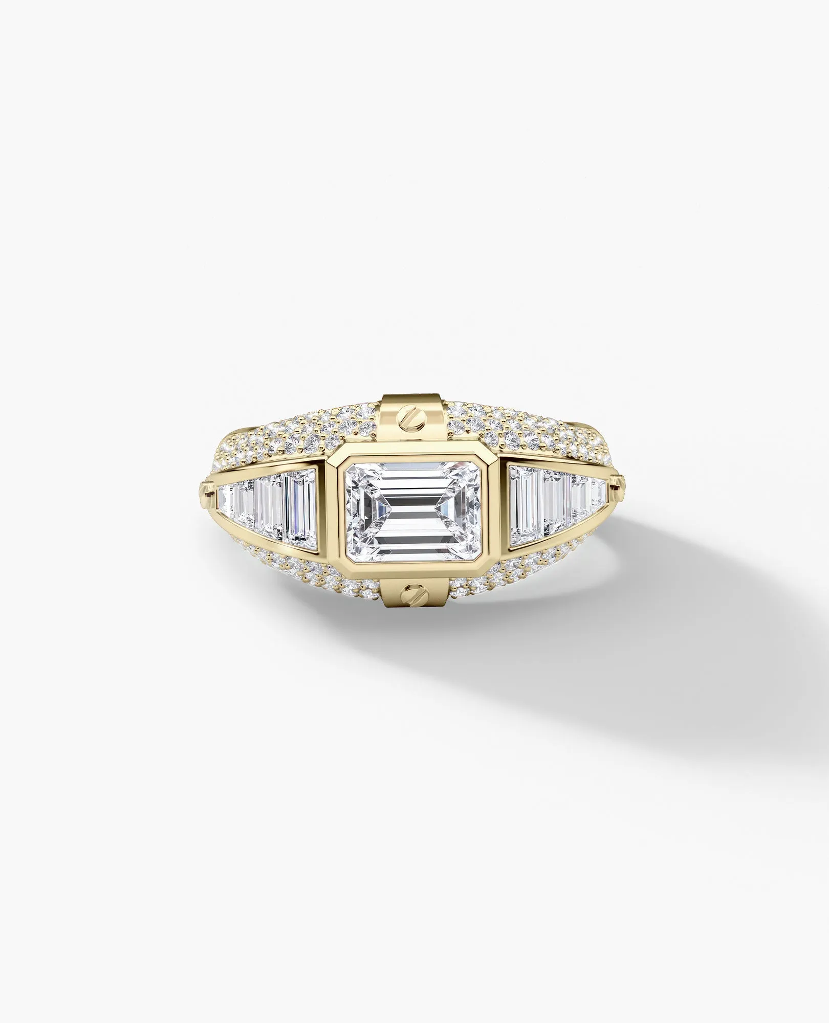 CARLIN Gold Signet Ring with 3.10ct Diamonds