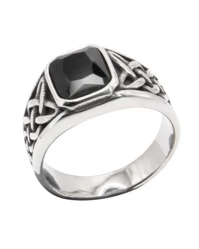 CELTIC BLACK STEEL RING