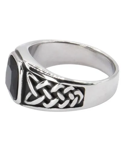 CELTIC BLACK STEEL RING