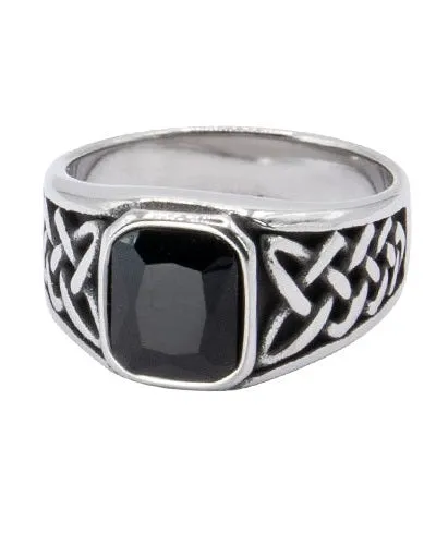 CELTIC BLACK STEEL RING