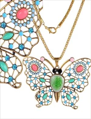 Colorful Butterfly Necklace