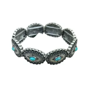Concho Stretch Bracelet - Turquoise
