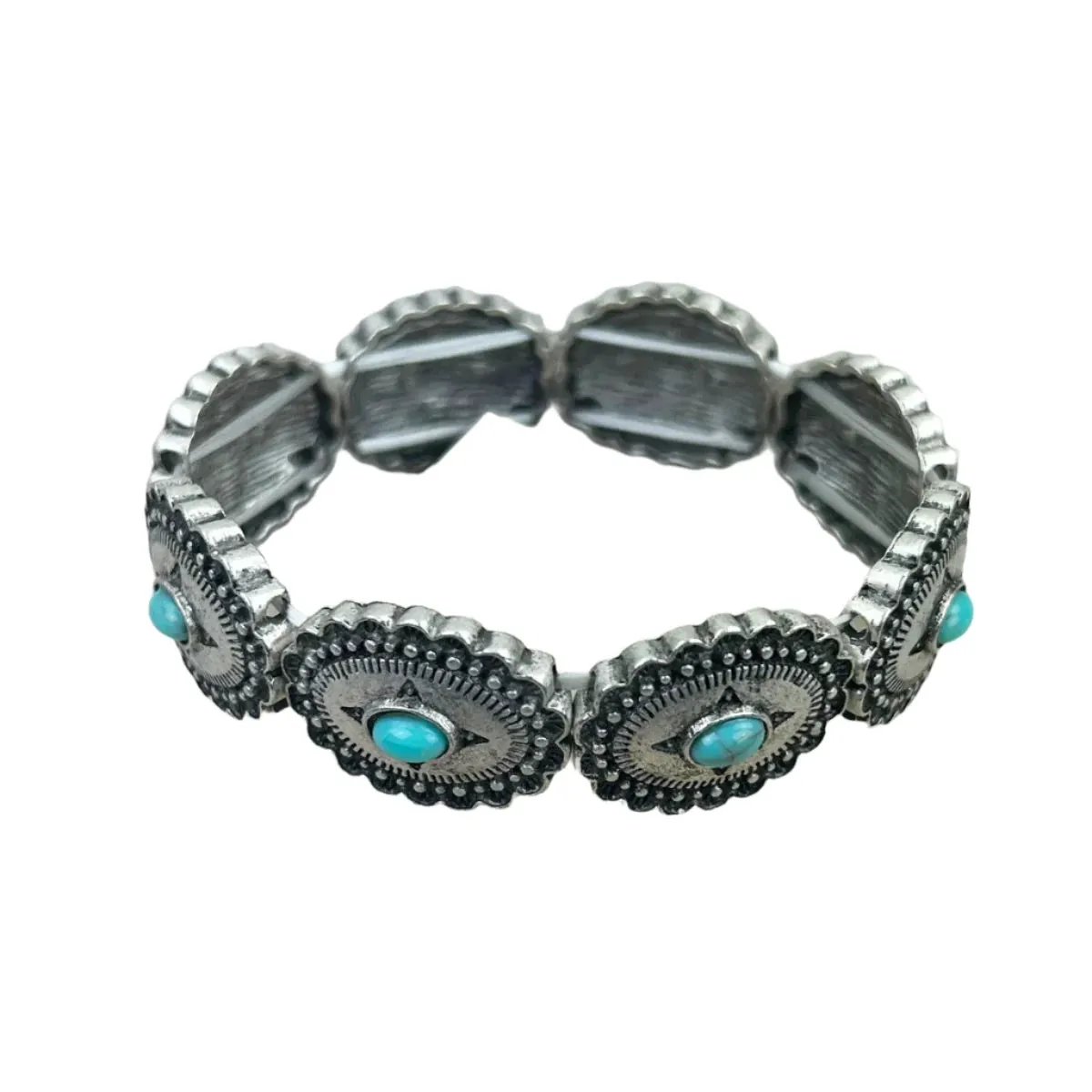 Concho Stretch Bracelet - Turquoise