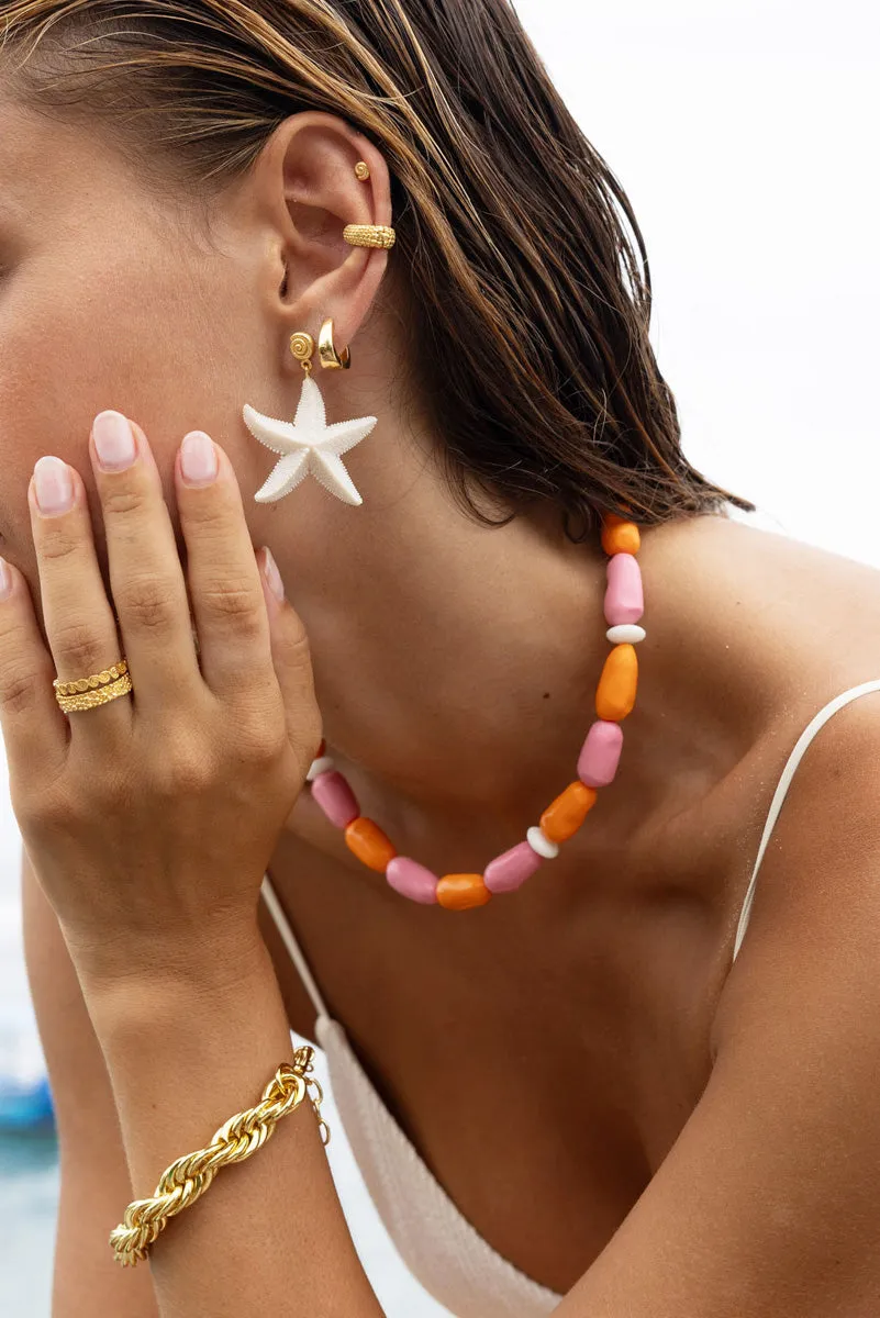 Coral Cloud Necklace Gold Plated