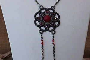 Coral flower necklace