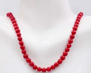 Coral Natural Coral Coral Beads Coral Necklace DIY jewelry Supplies Coral Beads Necklace Coral Gemstone Red CORAL Round Coral SKU:113231