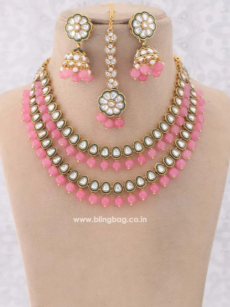 Coral Sanatish Jewellery Set