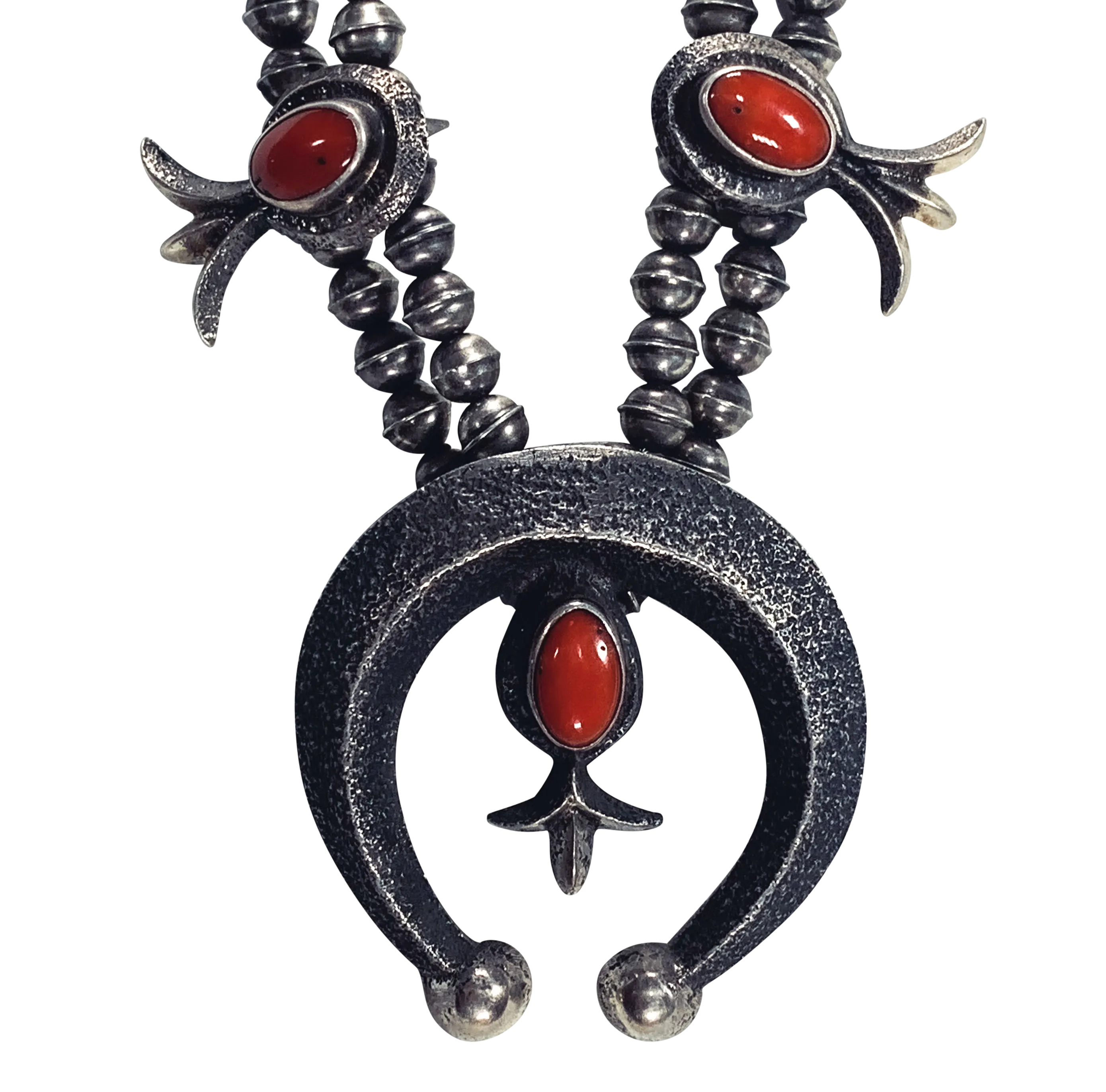 Coral Squash Blossom Necklace | Artisan Handmade