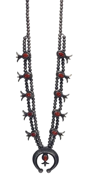 Coral Squash Blossom Necklace | Artisan Handmade